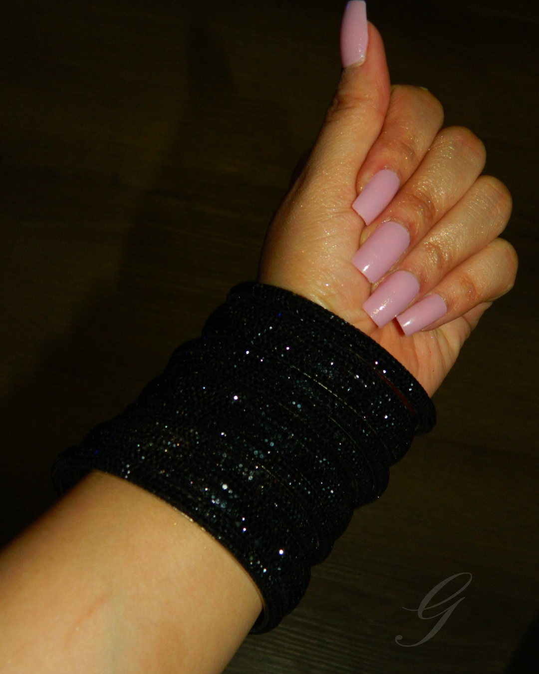 ONYX Crystal Rhinestone Bangles 3-Pack