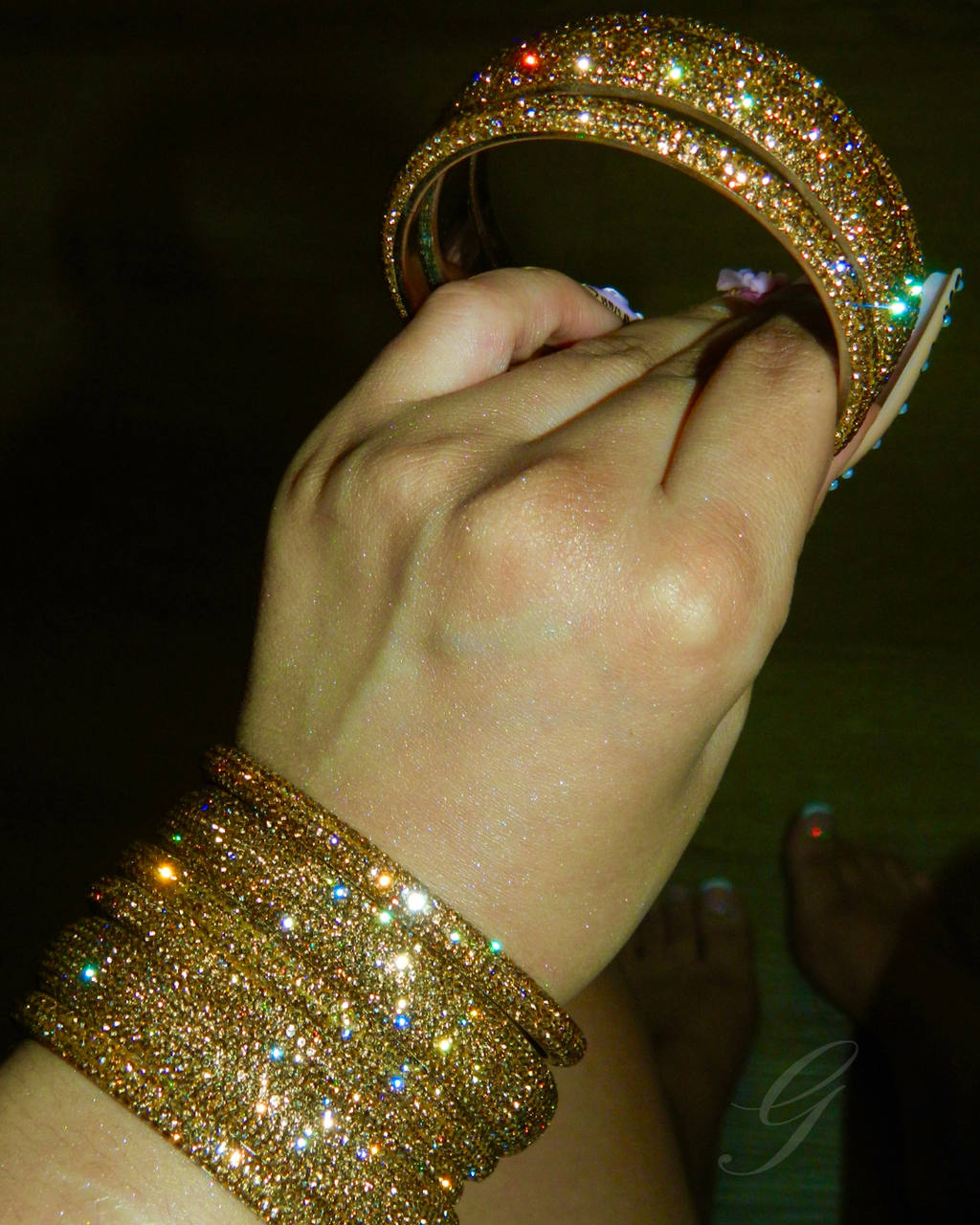 Crystal Rhinestone Bangles 3-Pack