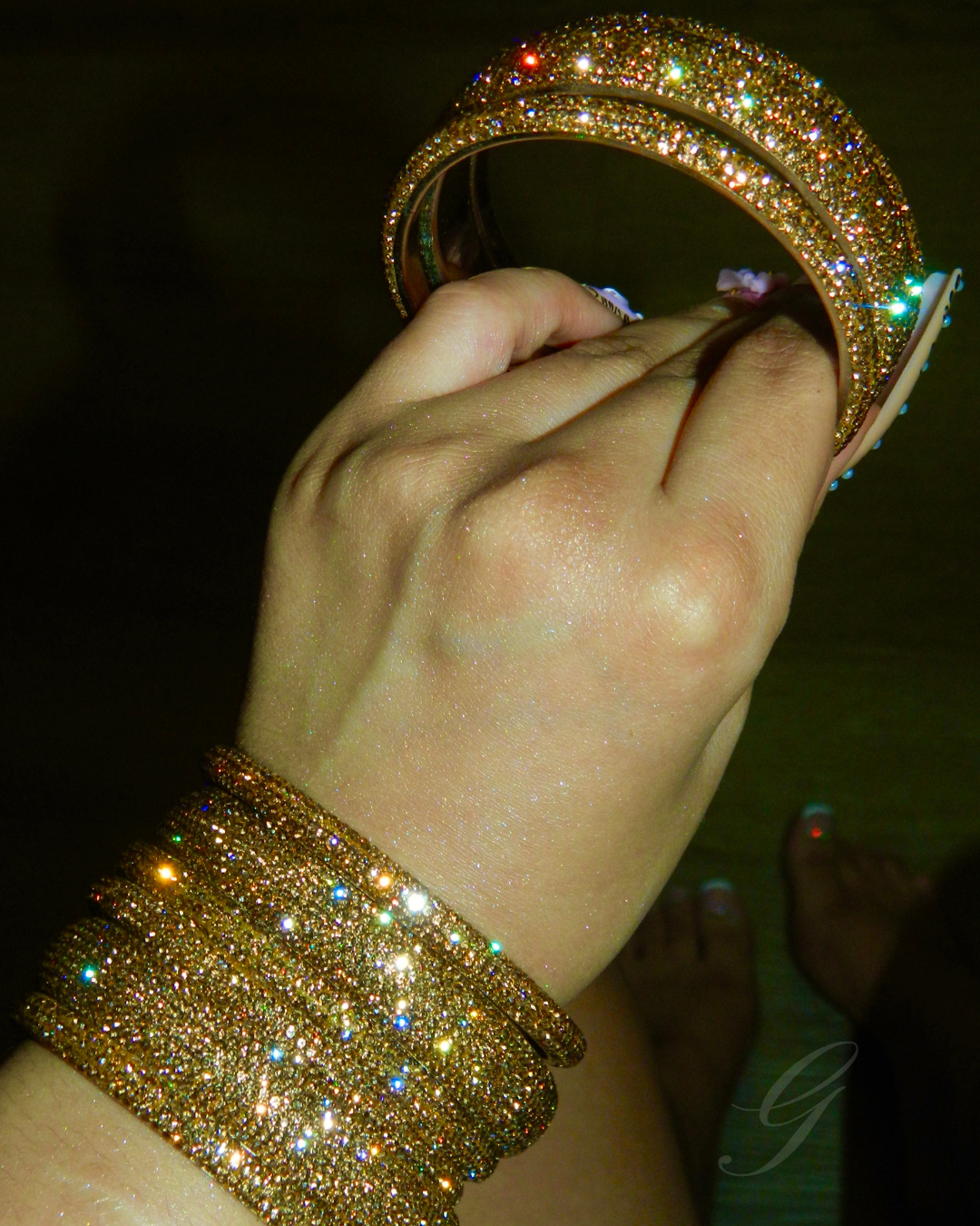 Crystal Rhinestone Bangles 3-Pack