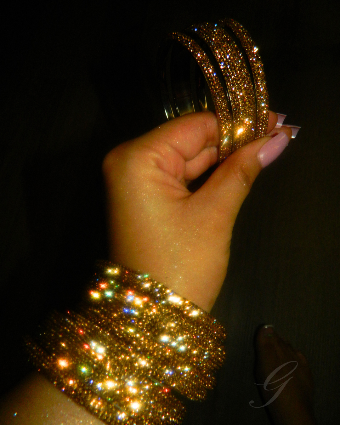 Crystal Rhinestone Bangles 3-Pack