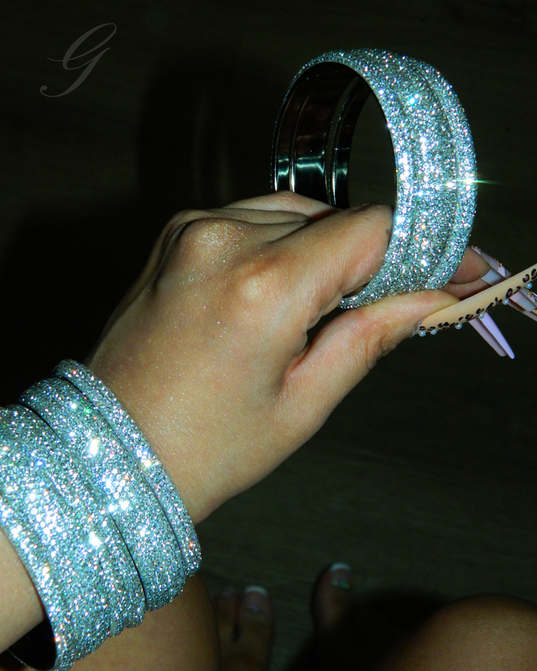 Crystal Rhinestone Bangles 3-Pack