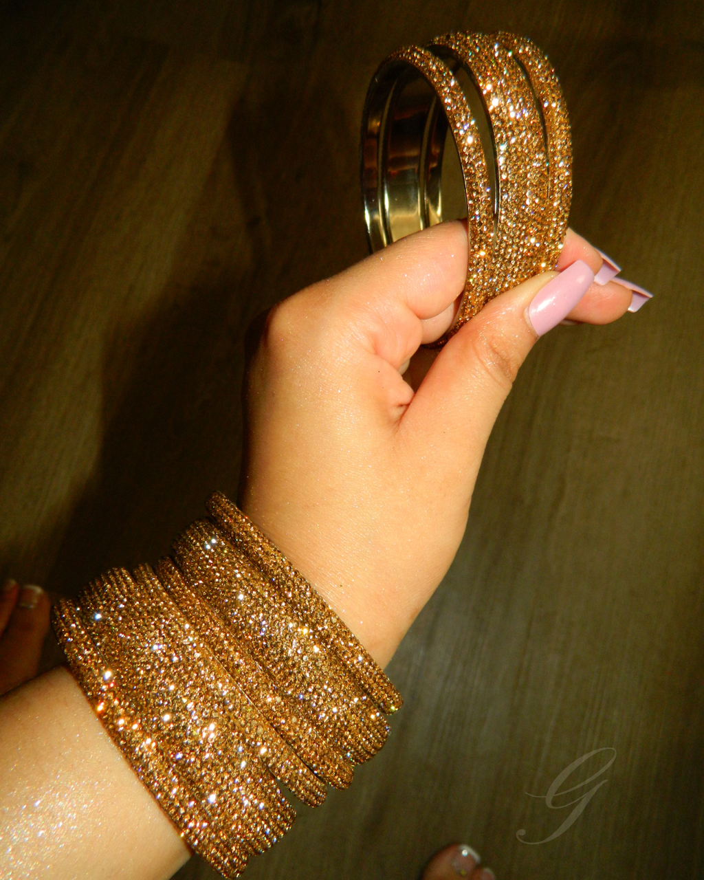 Crystal Rhinestone Bangles 3-Pack
