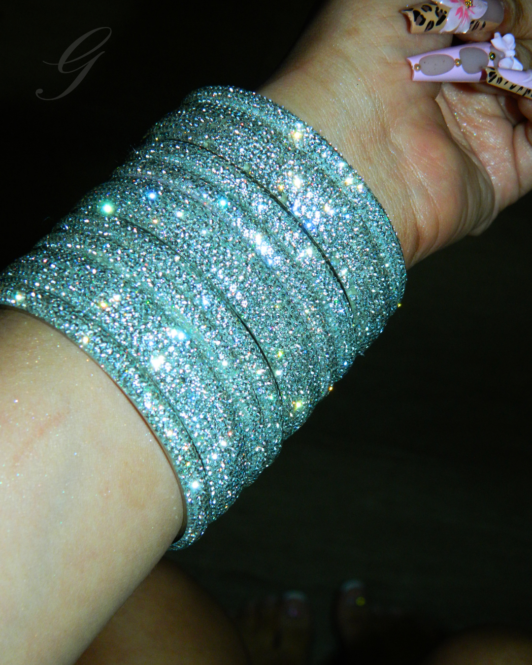 Crystal Rhinestone Bangles 3-Pack
