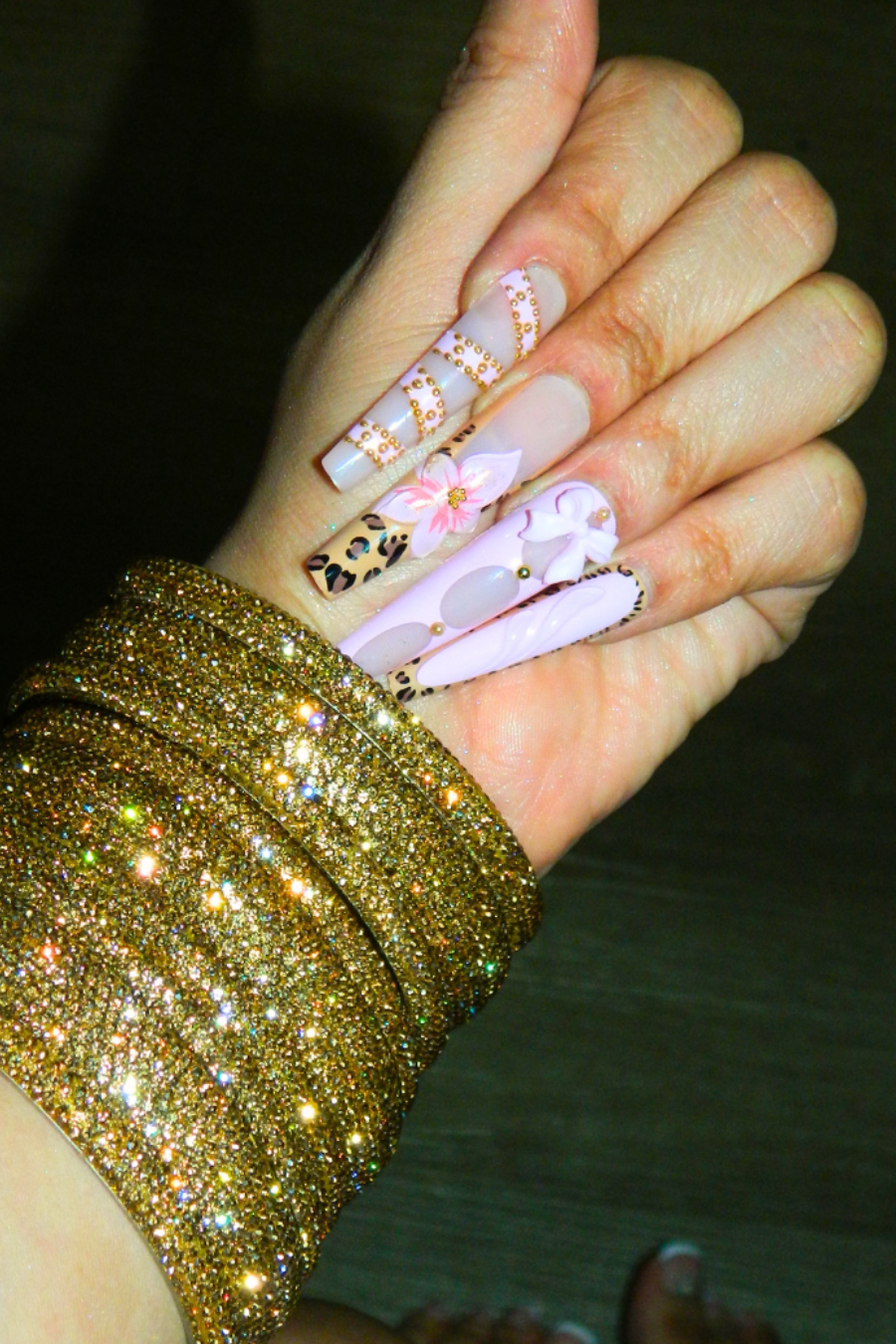 Glam Girl Leopard Press-On Nails