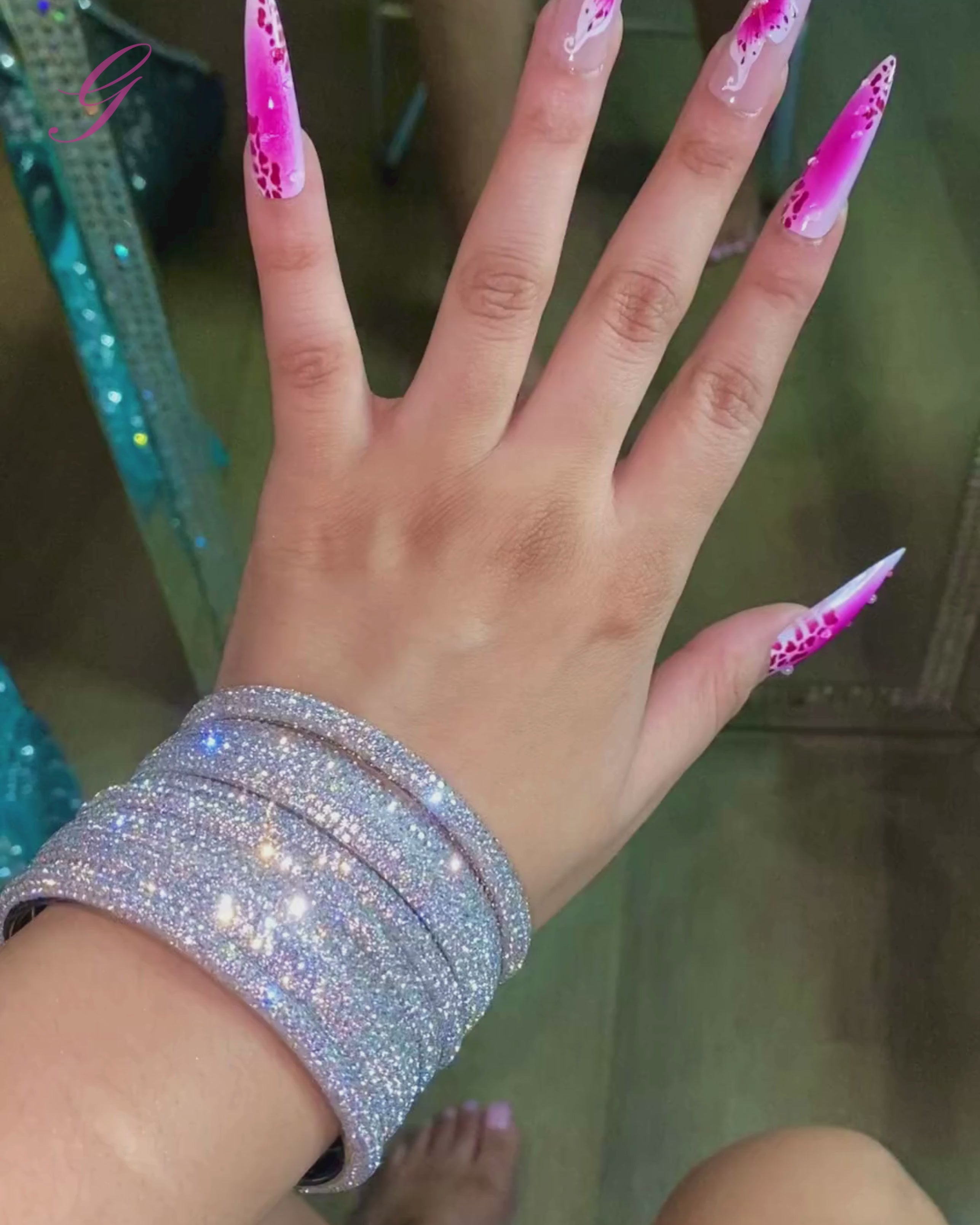 Crystal Rhinestone Bangles 3-Pack